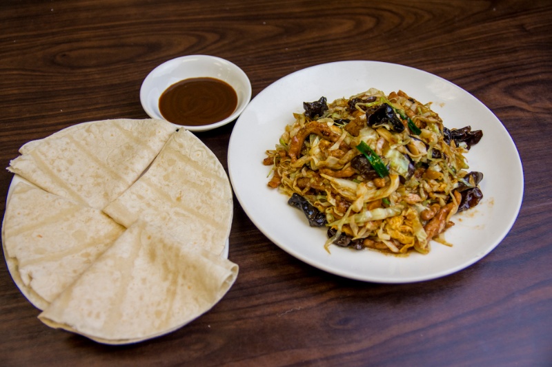 p01. moo shu pork (4 pancakes) 木须肉